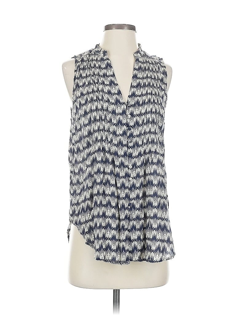 Pre-owned Maeve By Anthropologie Sleeveless Blouse In Blue