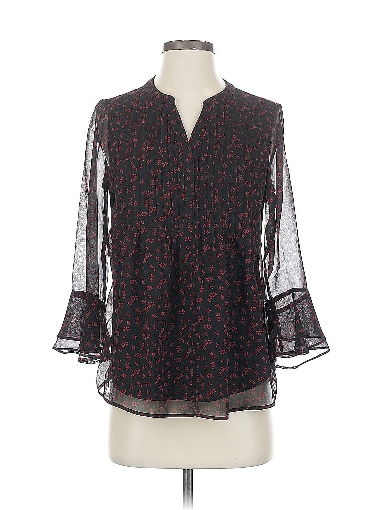 Click to view more detailed imagery on our partner's website Pre-owned Charter Club 3/4 Sleeve Blouse In Black
