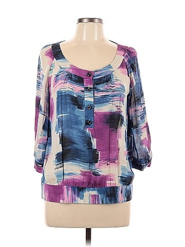 AK Anne Klein 3/4 Sleeve Silk Top (view 1)