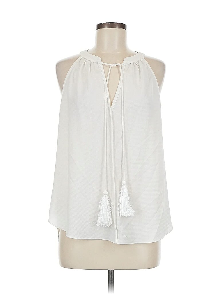 Pre-owned Cooper & Ella Sleeveless Blouse In White