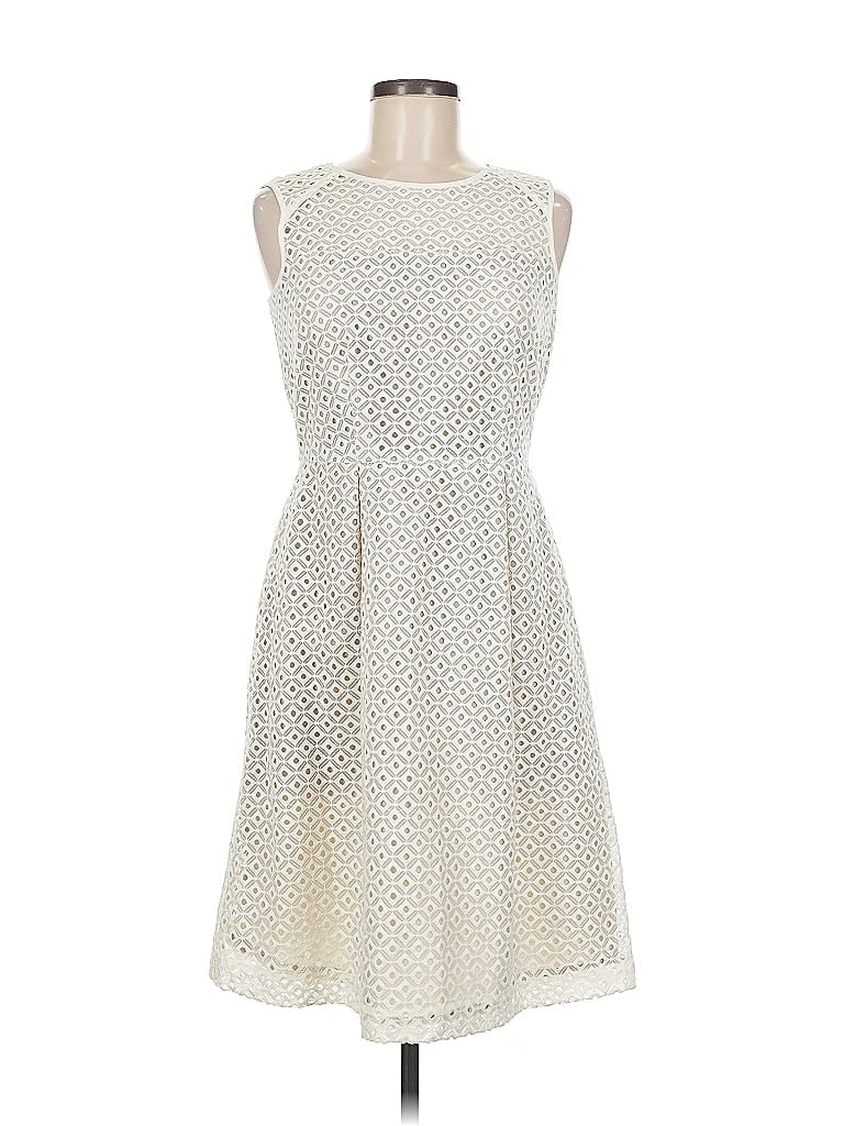 Pre-owned Calvin Klein Cocktail Dress In White