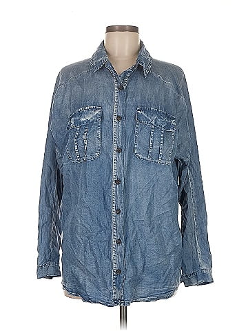 She + Sky Long Sleeve Button-Down Shirt (view 1)