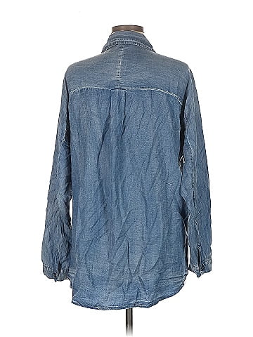She + Sky Long Sleeve Button-Down Shirt (view 2)