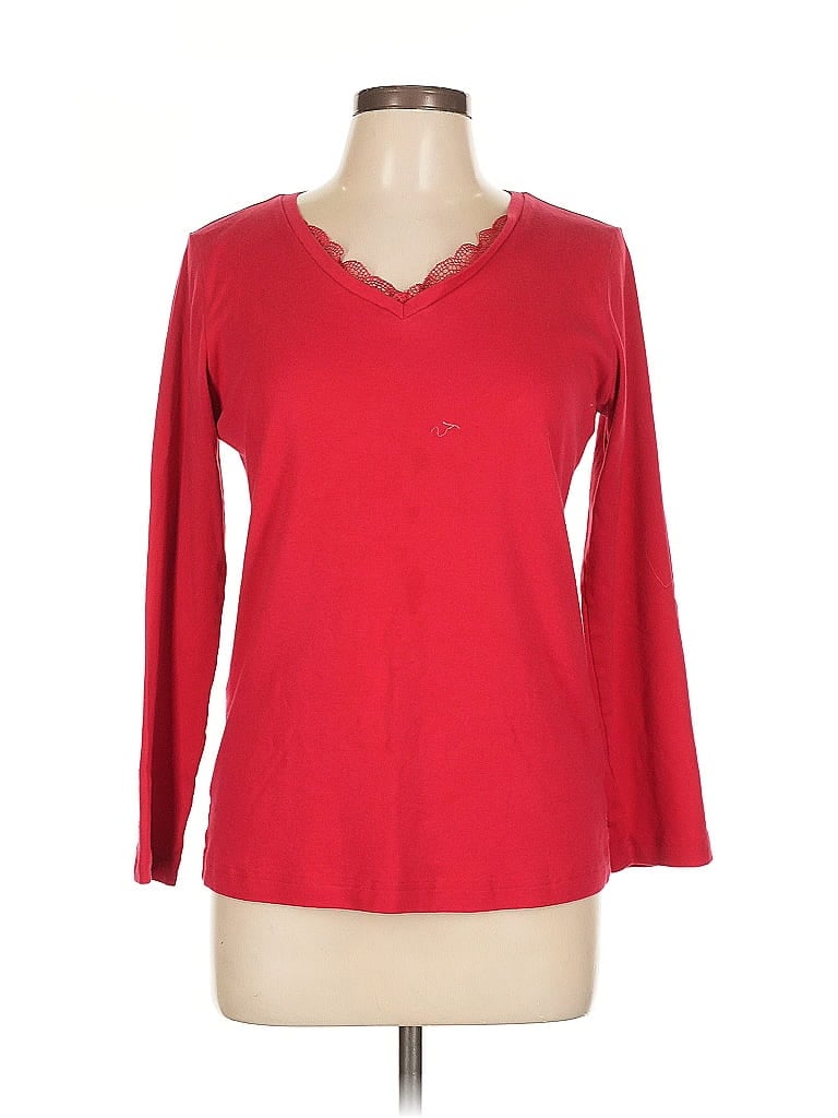 Click to view more detailed imagery on our partner's website Pre-owned Charter Club 3/4 Sleeve T-shirt In Red