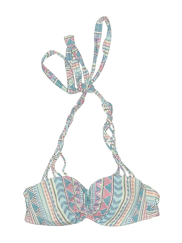 Pre-owned Coco Reef Swimsuit Top Blue Paisley Pattern Swimwear