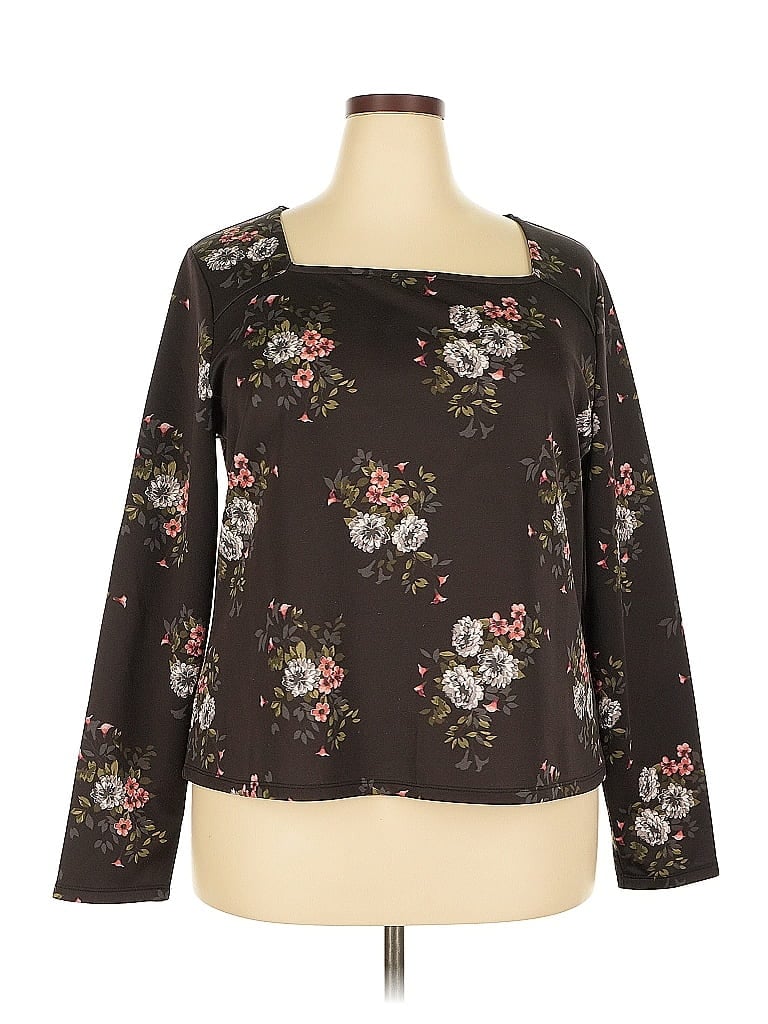 Pre-owned Violets & Roses Long Sleeve T-shirt In Brown