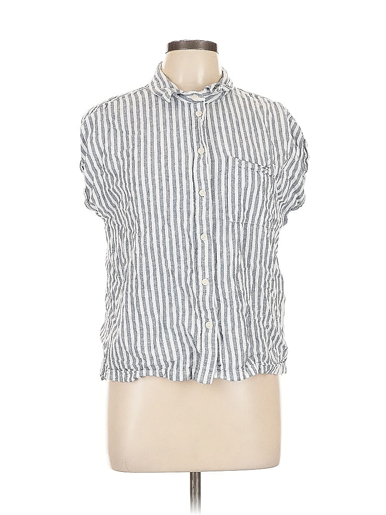 Pre-owned Orvis Short Sleeve Button Down Shirt In White