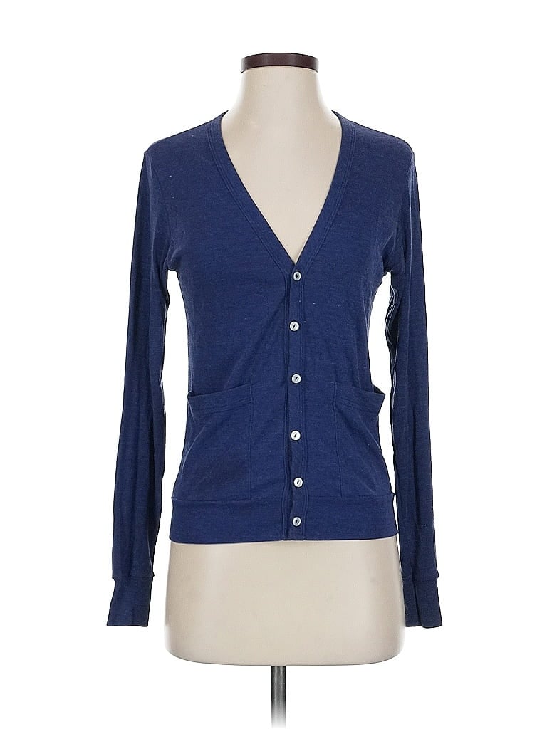 Pre-owned American Apparel Cardigan Sweater In Blue