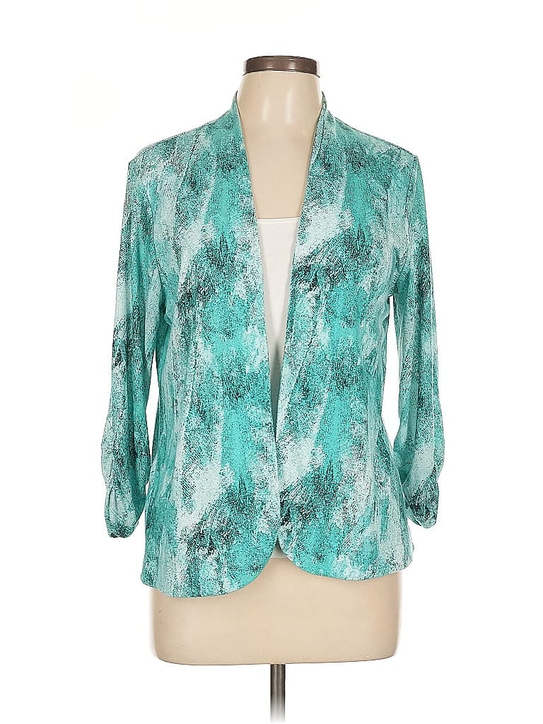 Pre-owned Easywear By Chico's 3/4 Sleeve Blouse In Blue