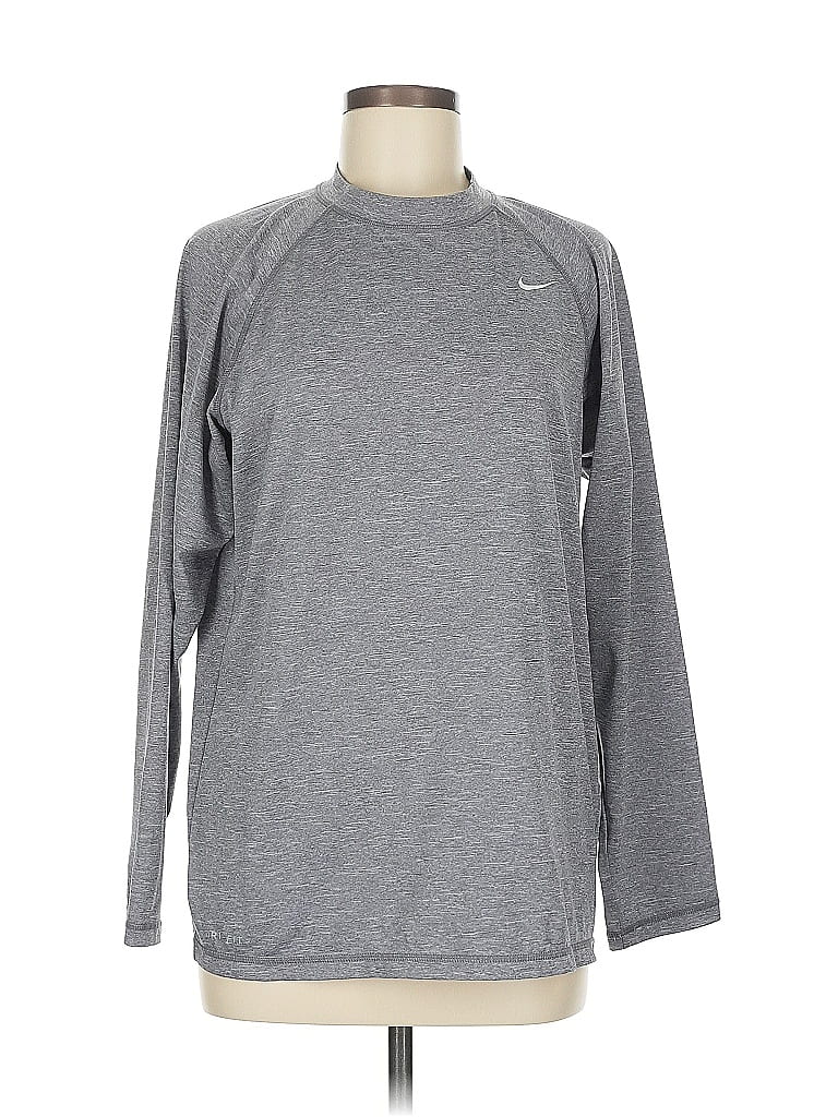 Pre-owned Nike Long Sleeve T-shirt In Gray