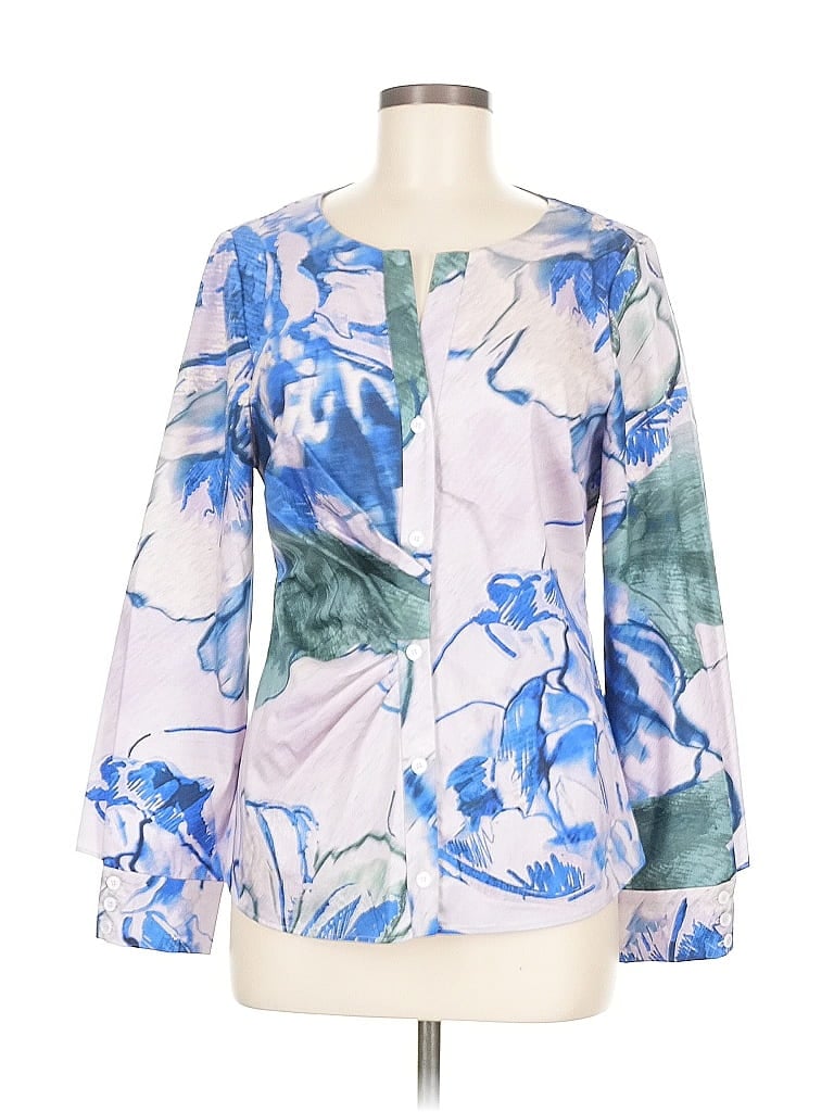 Click to view more detailed imagery on our partner's website Pre-owned Carlisle Long Sleeve Blouse In Blue