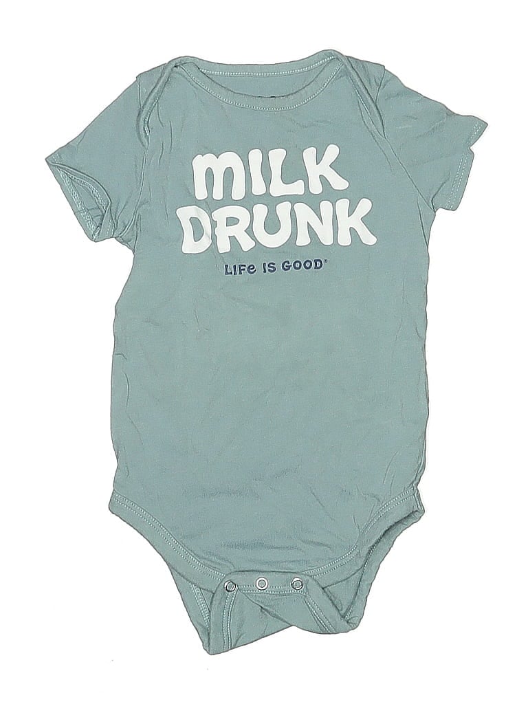 LIFE IS GOOD Pre-owned Kids' Short Sleeve Onesie In Blue