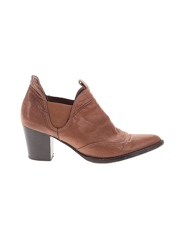 Pre-owned Assorted Brands Ankle Boots In Brown