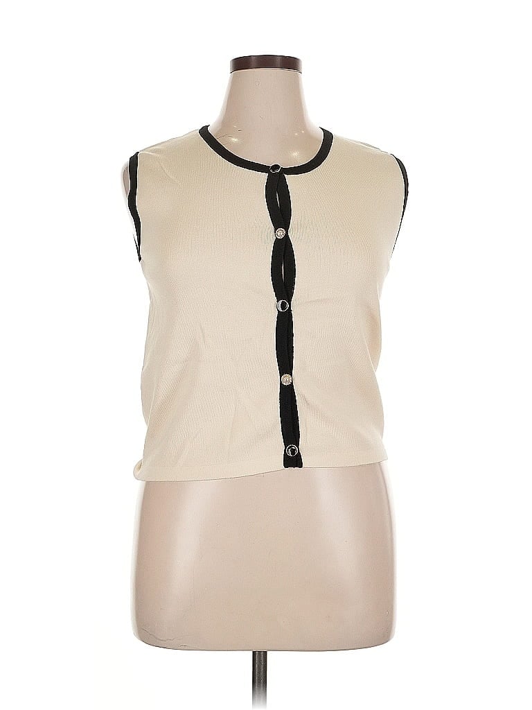 Pre-owned Unbranded Sweater Vest In White