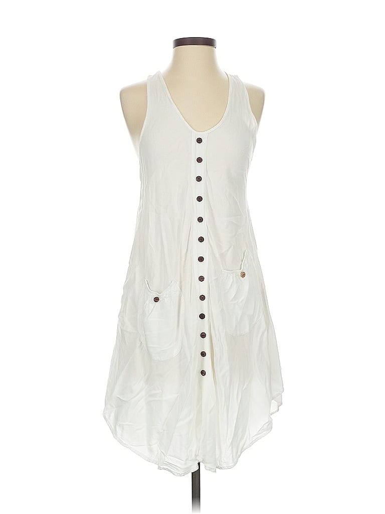 Pre-owned Unbranded Casual Dress In White