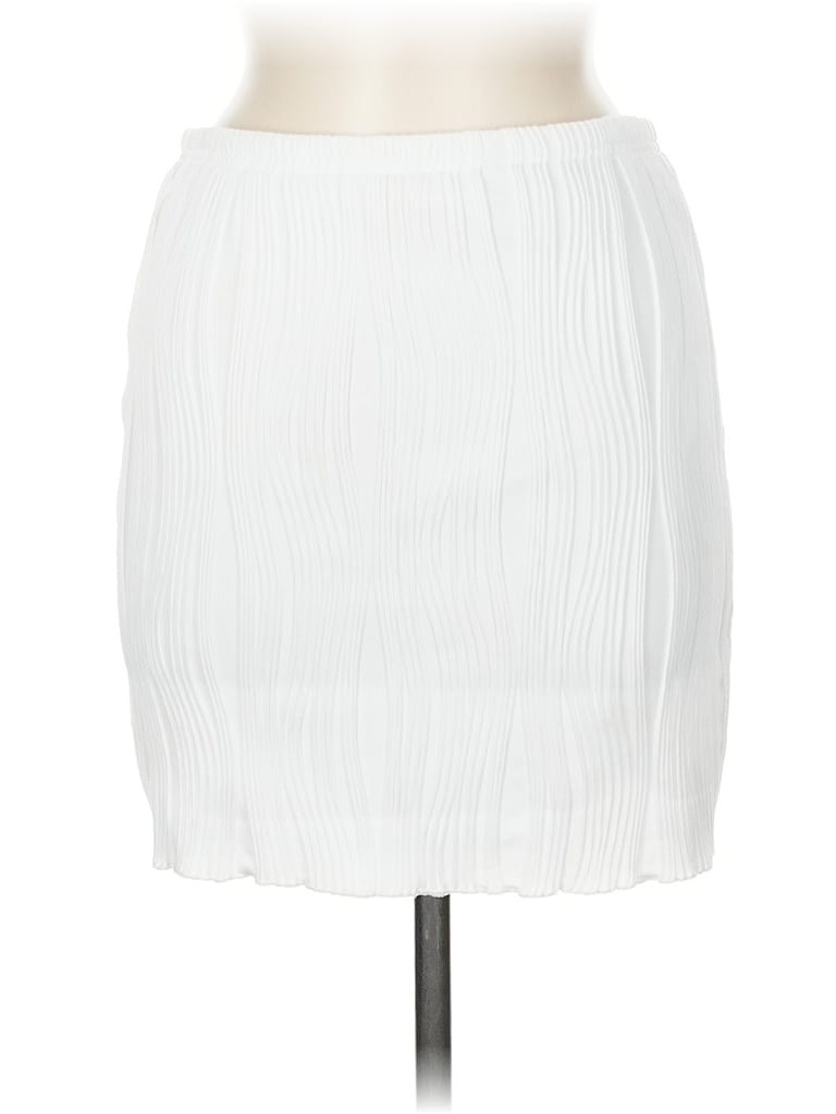Pre-owned Shein Formal Skirt In White