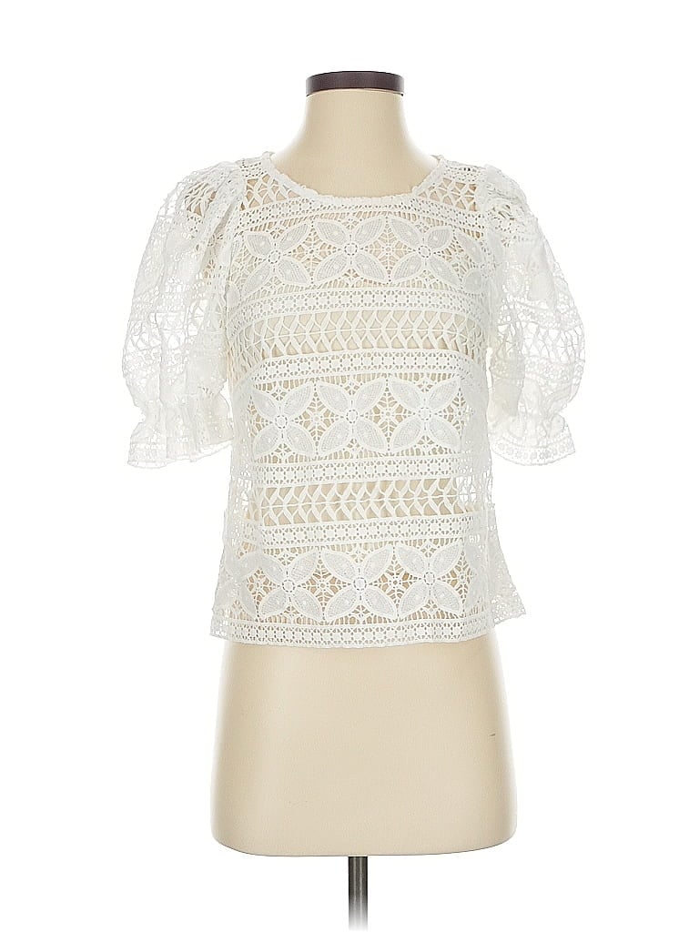 Click to view more detailed imagery on our partner's website Pre-owned Left Coast By Dolan Short Sleeve Top White Square Neckline Tops