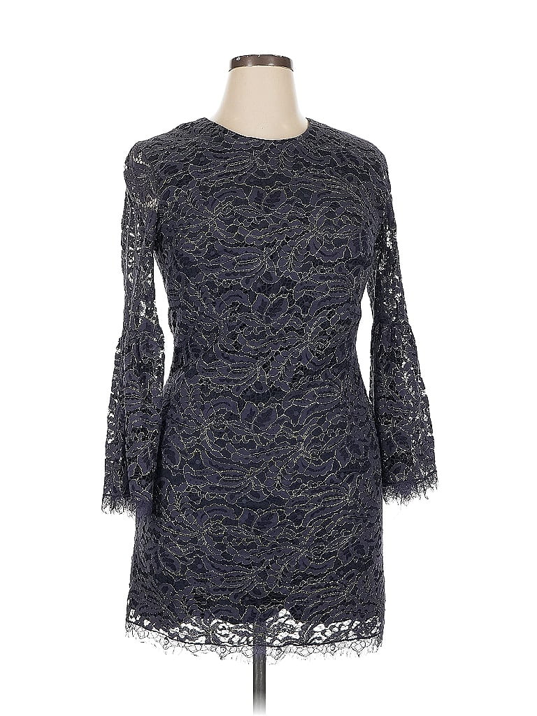 Pre-owned Dress The Population Cocktail Dress In Gray