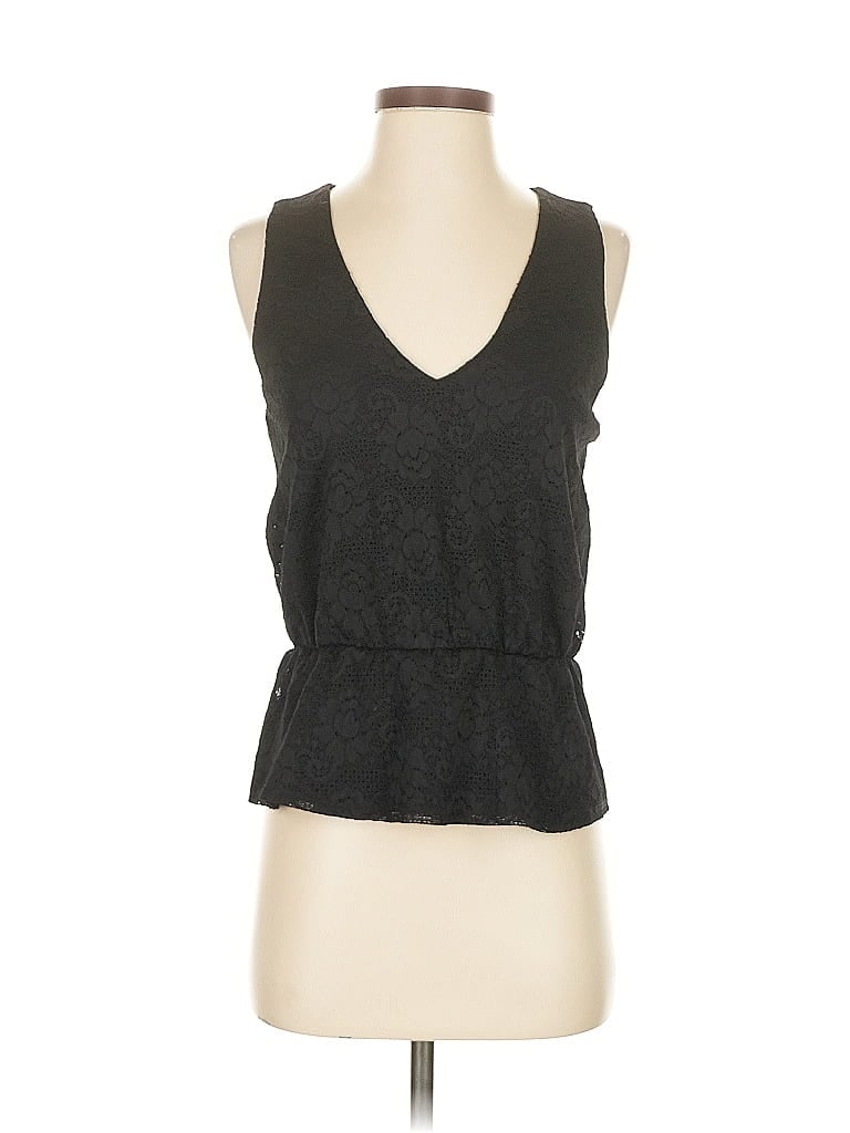 Pre-owned White House Black Market Tank Top Gray Plunge Neckline Tops