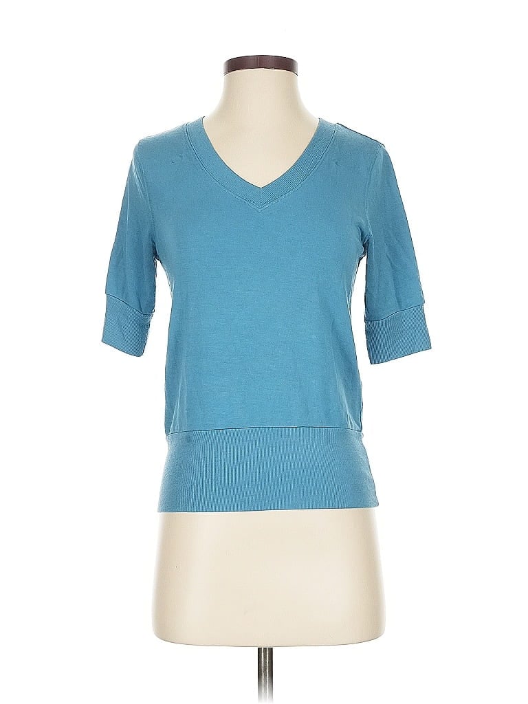 Pre-owned Athleta Cardigan Sweater In Blue