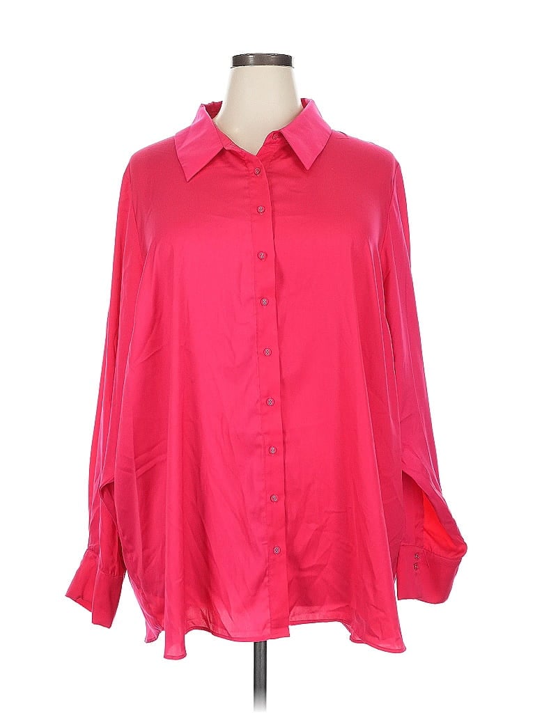 Click to view more detailed imagery on our partner's website Pre-owned City Chic 3/4 Sleeve Blouse In Pink