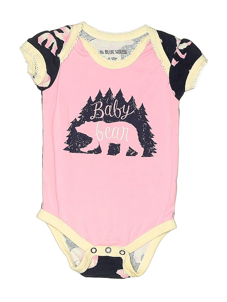 Pre-owned Hatley Babies' Short Sleeve Onesie In Pink