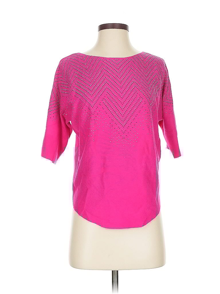 LUNA Pre-owned Short Sleeve Top Pink Boatneck Tops