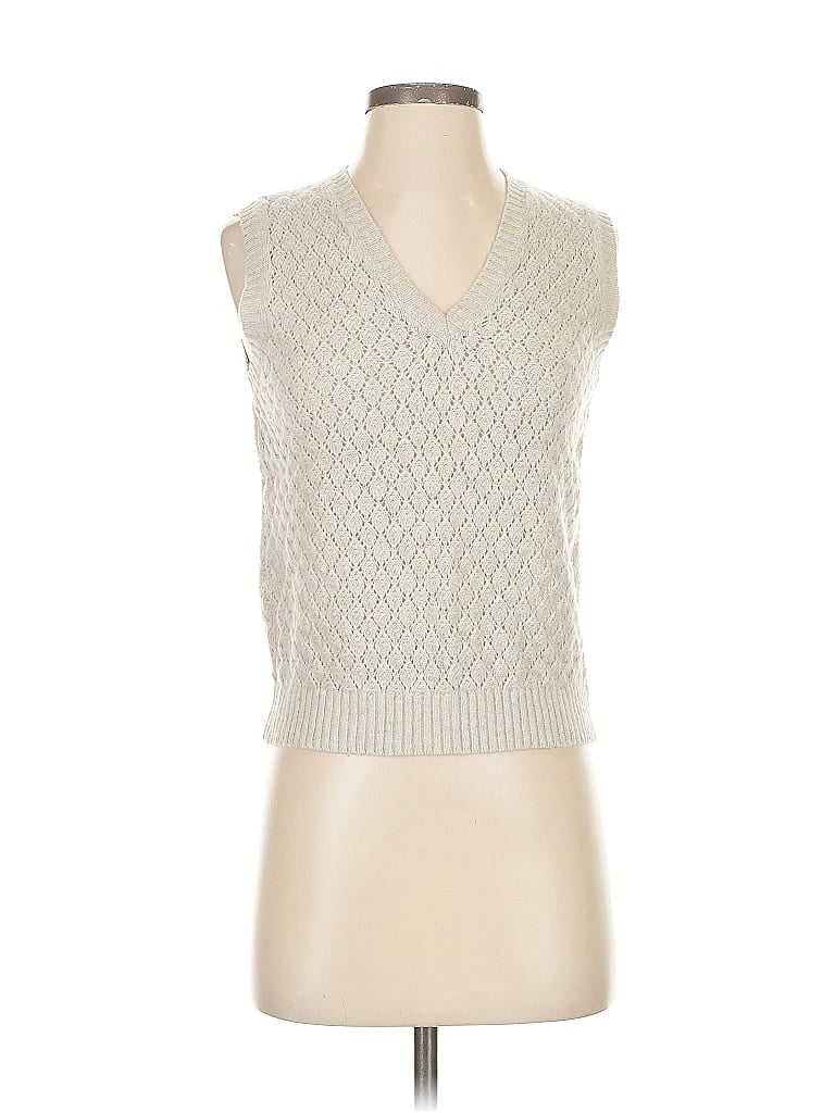 Pre-owned Brandy Melville Sweater Vest In White