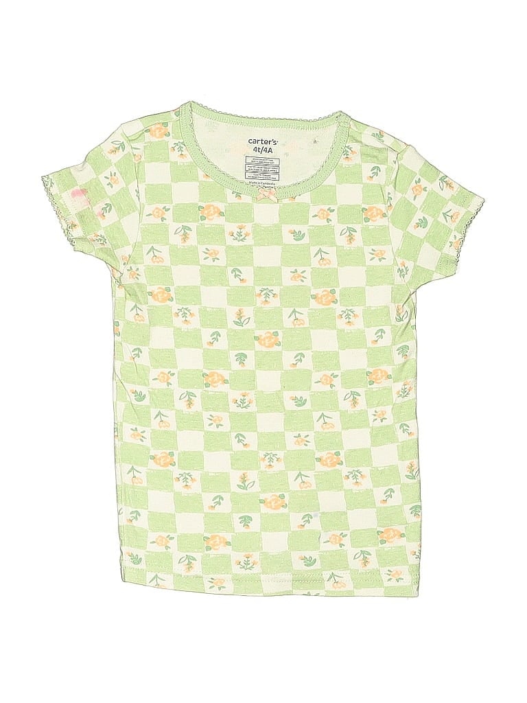 Pre-owned Carter's Kids' Short Sleeve T-shirt In Green