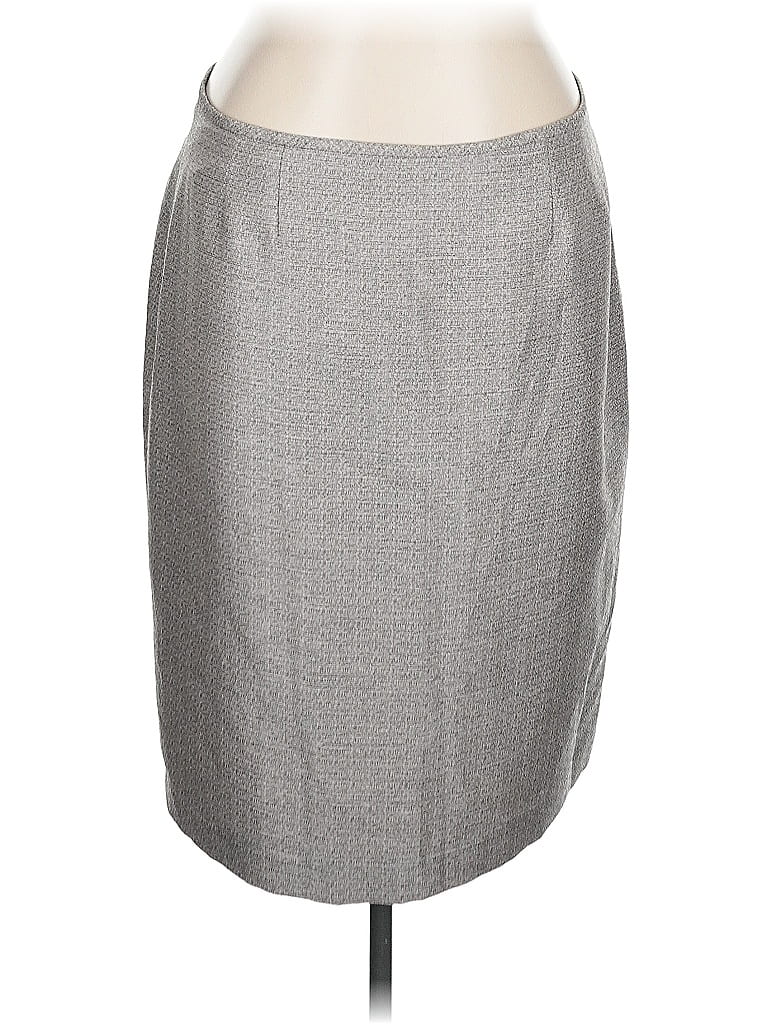 Pre-owned Le Suit Formal Skirt In Gray
