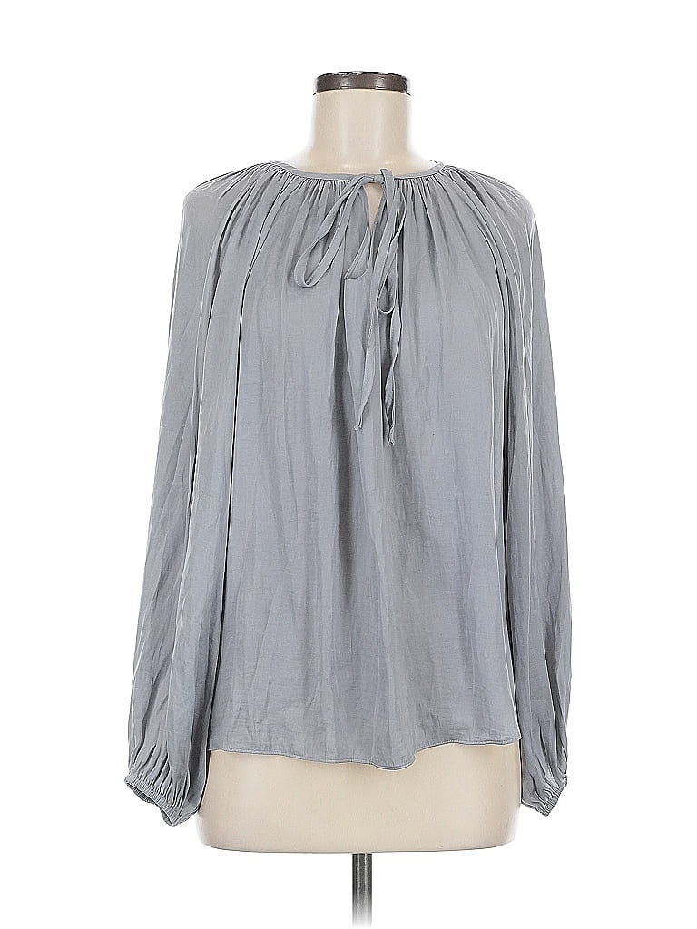 Pre-owned Sugar Lips Long Sleeve Blouse In Gray