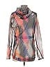 Athleta 100% Polyester Print Gray Windbreaker Size XXS - photo 2
