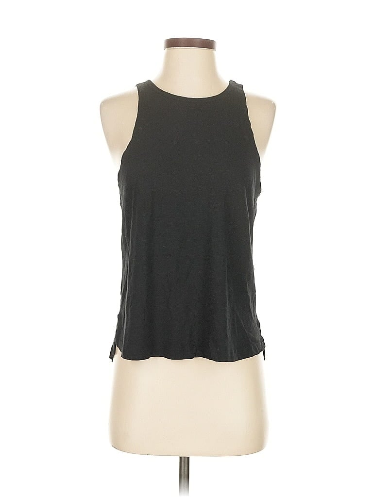 Pre-owned Z By Zella Tank Top Black Halter Neckline Tops