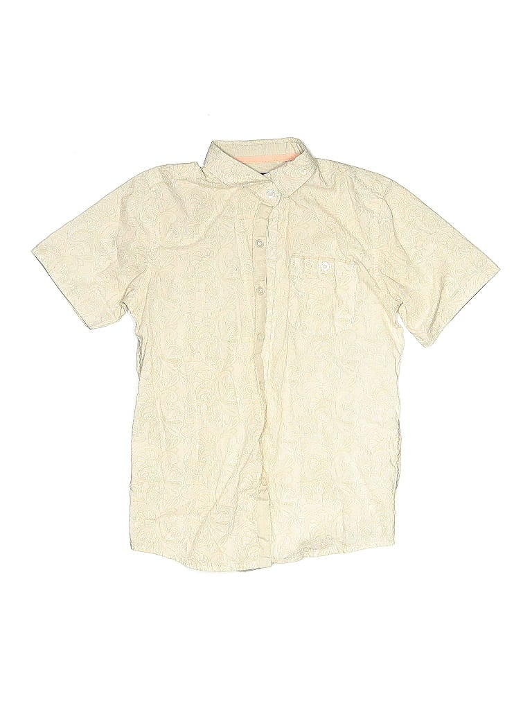Pre-owned Assorted Brands Kids' Short Sleeve Button Down Shirt In White
