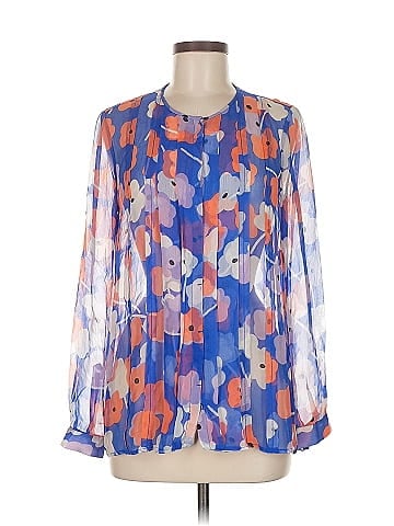 Diane von Furstenberg Long Sleeve Silk Top (view 1)