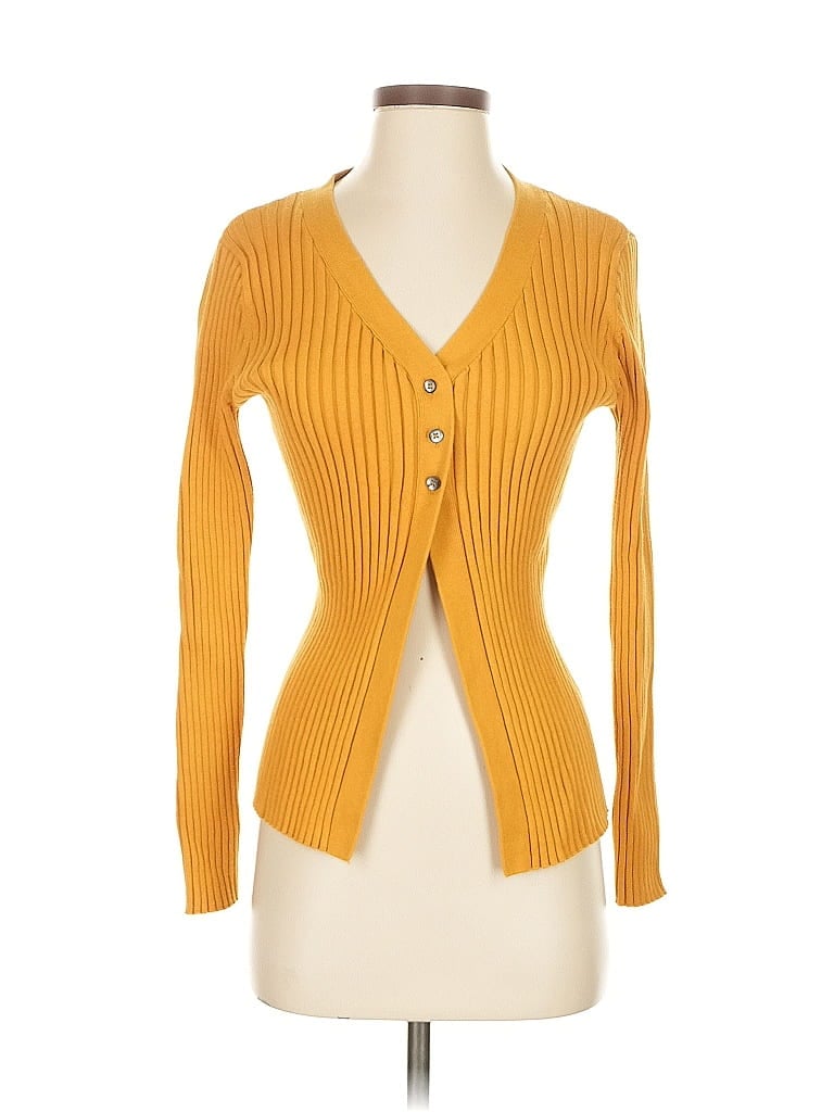 Pre-owned Callahan Cardigan Sweater In Yellow