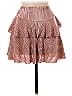ASOS 100% Polyester Stripes Brown Pink Casual Skirt Size 0 - photo 1
