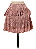ASOS 100% Polyester Stripes Brown Pink Casual Skirt Size 0 - photo 2