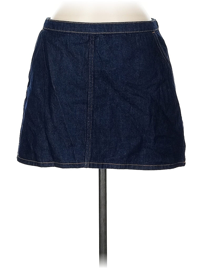 Pre-owned Divided By H&m Denim Skirt In Blue