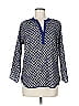 Eclair 100% Polyester Blue Long Sleeve Henley Size M - photo 1