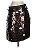 W by Worth 100% Polyester Hearts Black Casual Skirt Size 0 - photo 1
