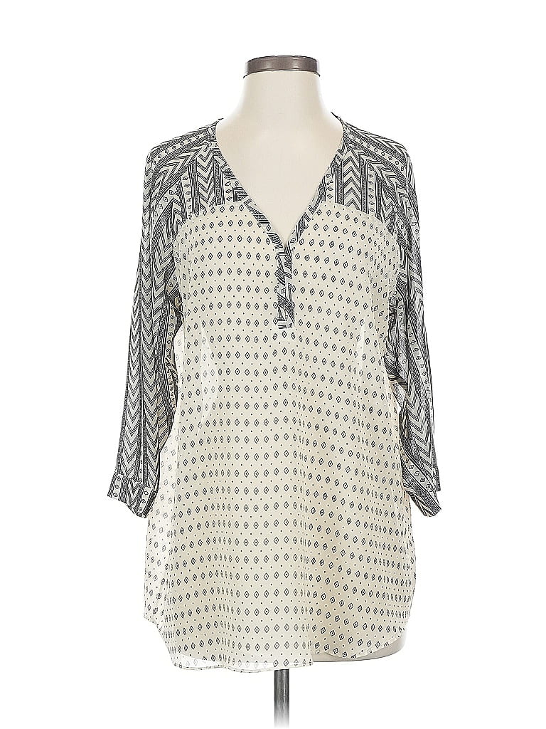Pre-owned Gentle Fawn 3/4 Sleeve Blouse In White