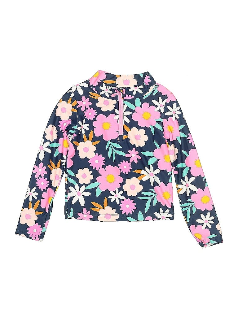 Pre-owned Carter's Kids' Rash Guard In Pink