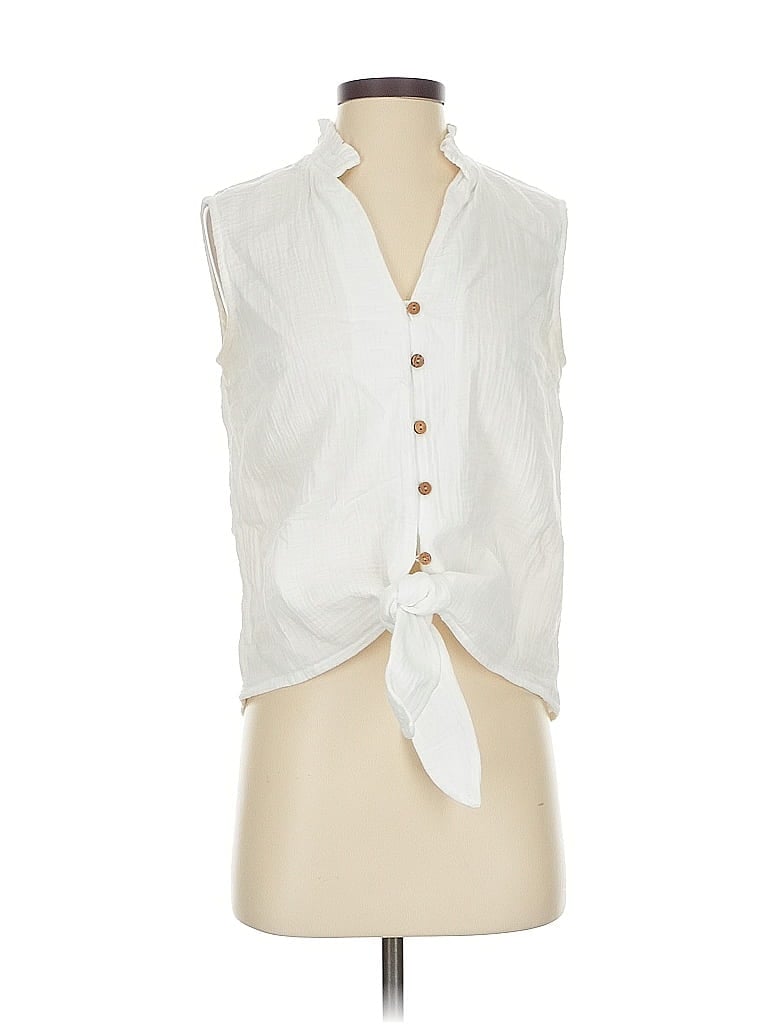 Pre-owned Soft Surroundings Sleeveless T-shirt In White