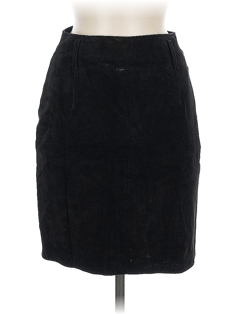 Pre-owned Express Leather Skirt In Black