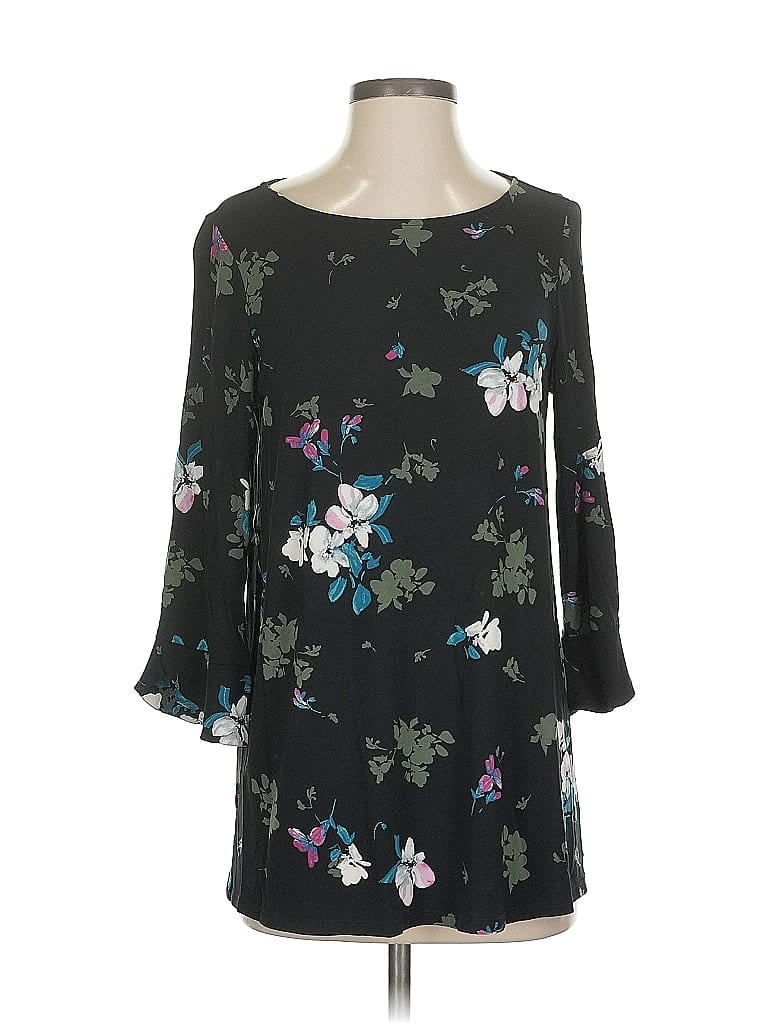 Pre-owned Jjill 3/4 Sleeve Blouse In Black