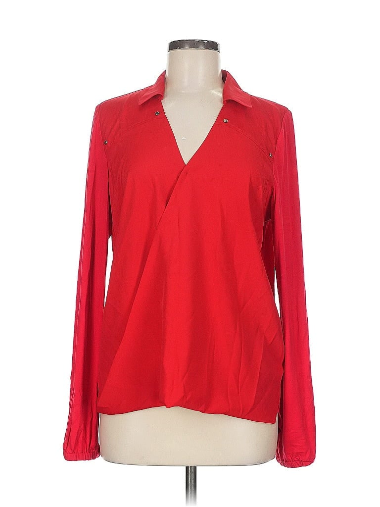 Click to view more detailed imagery on our partner's website Pre-owned Michael Michael Kors Long Sleeve Blouse In Red