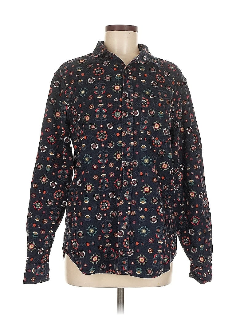 Pre-owned Old Navy Long Sleeve Button Down Shirt In Blue