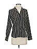 Foxcroft Stripes Black Long Sleeve Blouse Size 2 - photo 1