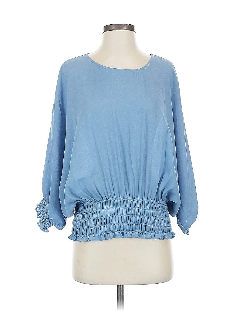 Pre-owned Vince Camuto 3/4 Sleeve Blouse In Blue